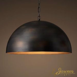 Antique Dome Brass Light Fixture