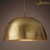 Antiqued Brass Dome Light Fixture - Ref.1398